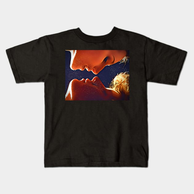 Two Souls As One (Couple Kissing) Kids T-Shirt by Unique Designs